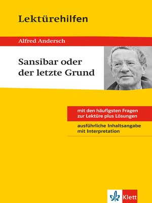 cover image of Klett Lektürehilfen--Alfred Andersch, Sansibar oder der letzte Grund